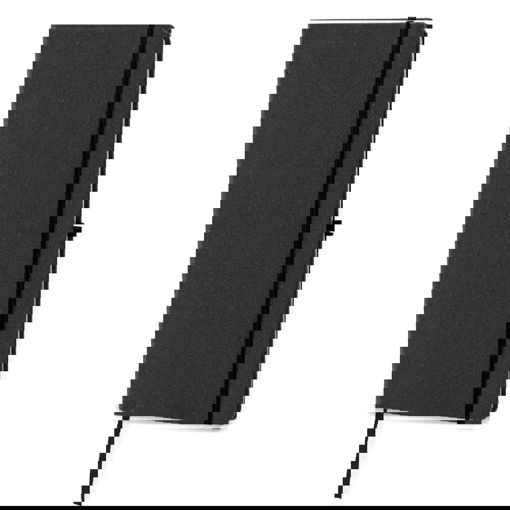 Hardcover-Notizbuch mit Einband aus recycelten Leder DIN A5 - Dunkelgrau