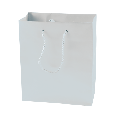Glanzpapiertasche, 160x190x80 mm - Weiss