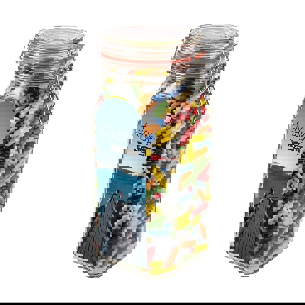 Großes Weckglas 1,5 L mit Süßigkeiten