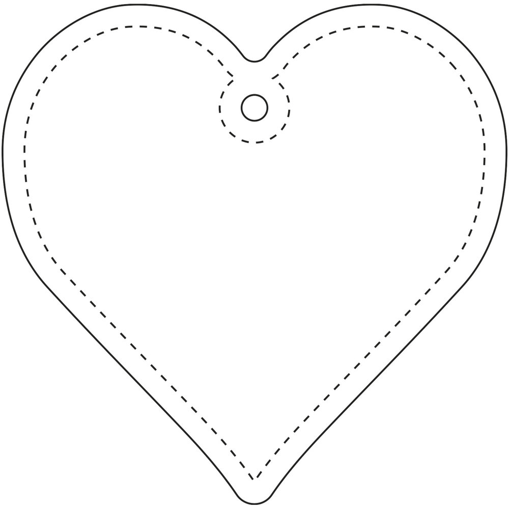 RFX™ H-09 Reflektierender PVC-Anhänger Herz