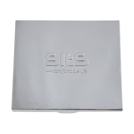 Visitenkartenumschlag silberfarben mit 4 Napolitains