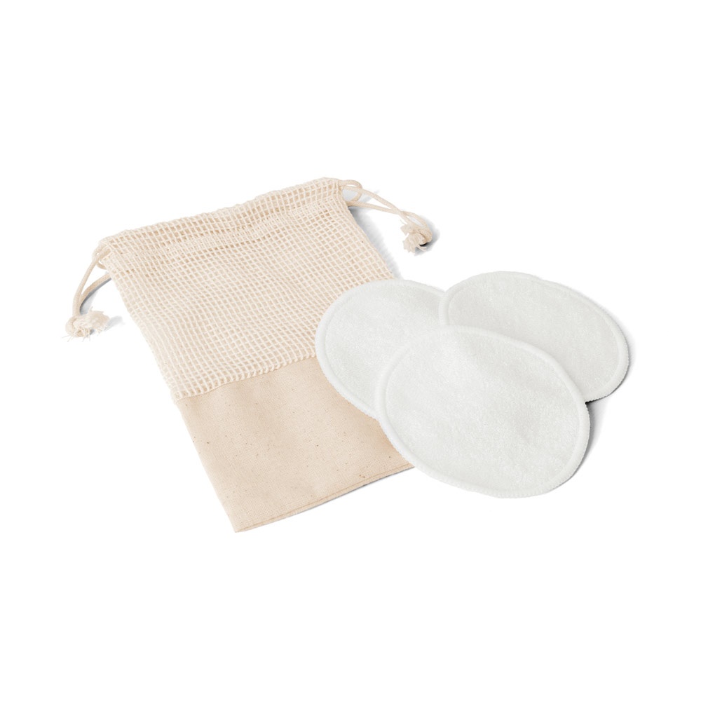 ELISE. Set mit 3 waschbaren und wiederverwendbaren Gesichtsreinigungspads