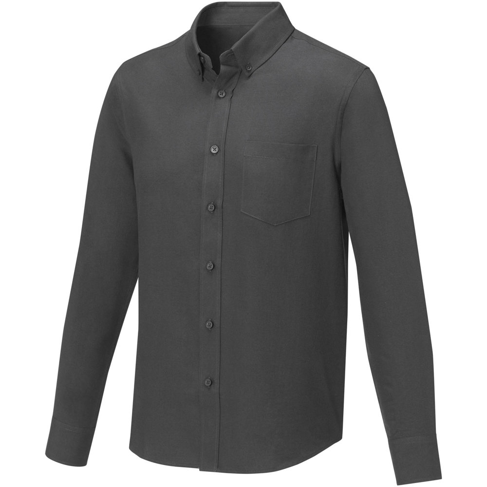 Pollux 130 g/m² Herrenhemd mit langen Ärmeln - storm grey