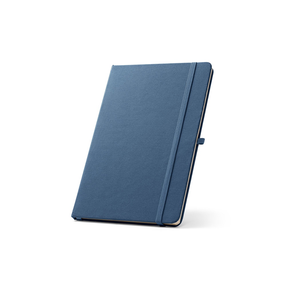 ANNE. A5 Notizbuch aus recyceltem Polyester (100% rPET) mit linierten Seiten - Blau