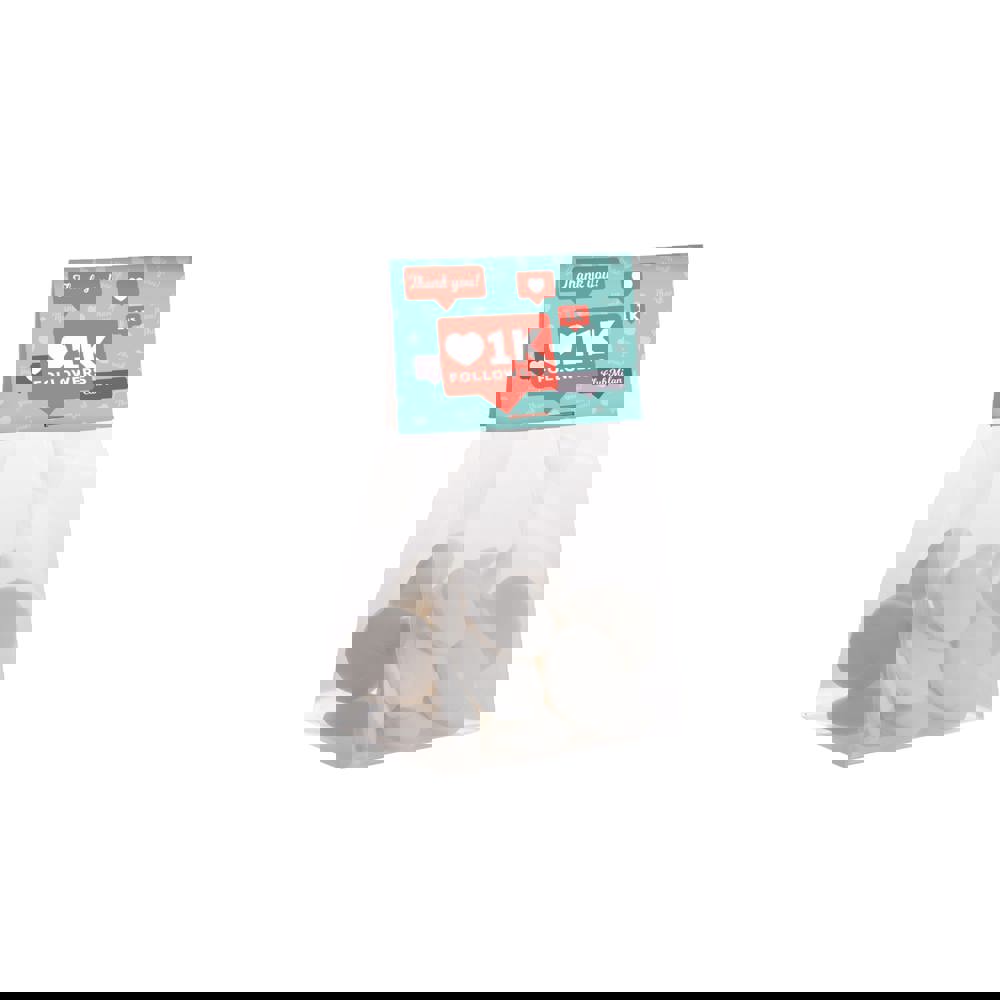 Blockbeutel mit Kopfkarte und 50 g Süssigkeiten