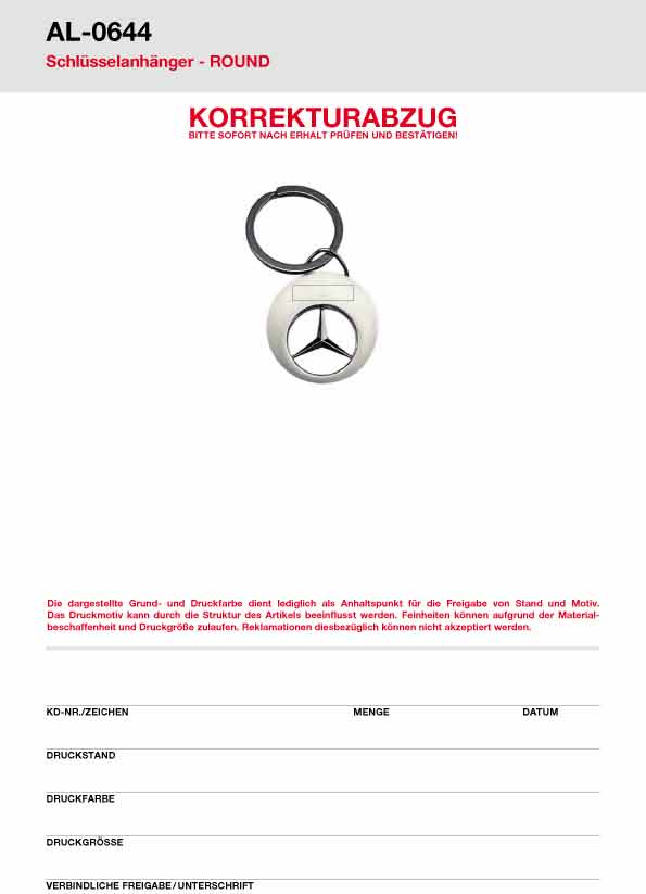 Schlüsselanhänger Round