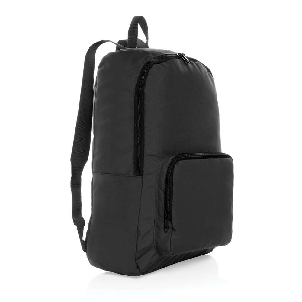 Dillon AWARE™ RPET faltbarer klassischer Rucksack - schwarz (± PMS Black)