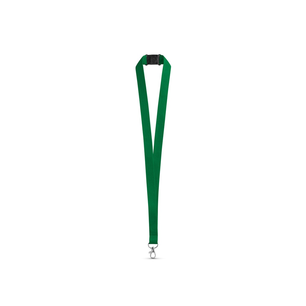LEEDS. Lanyard aus Polyester mit Sicherheitsverschluss - Grün