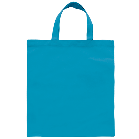 Baumwolltasche farbig mit kurzen Henkeln 136 gr/m2 - hell blau