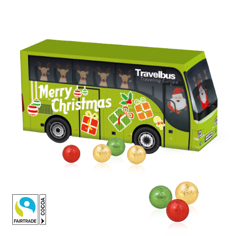 3D Adventskalender "Bus" mit Fairtrade® Schokolade