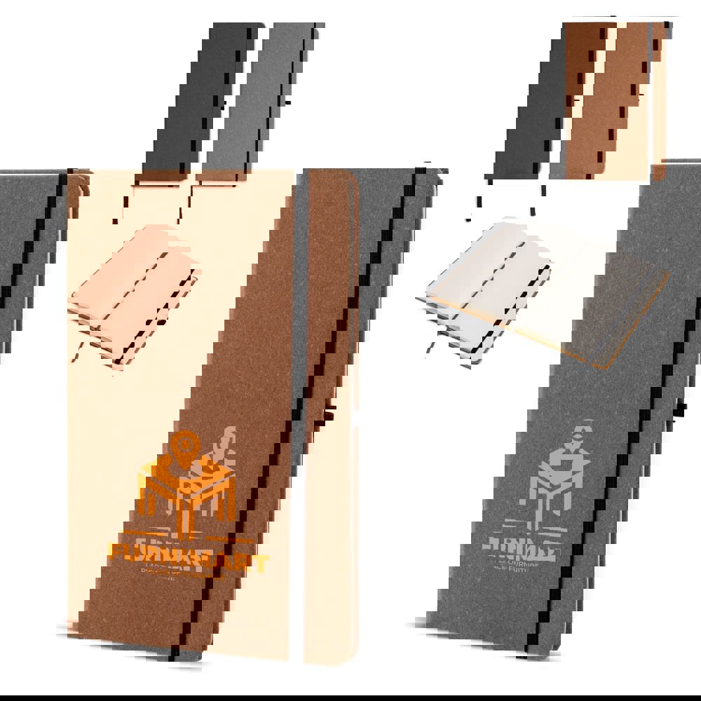 Hardcover-Notizbuch mit Einband aus recycelten Leder DIN A5