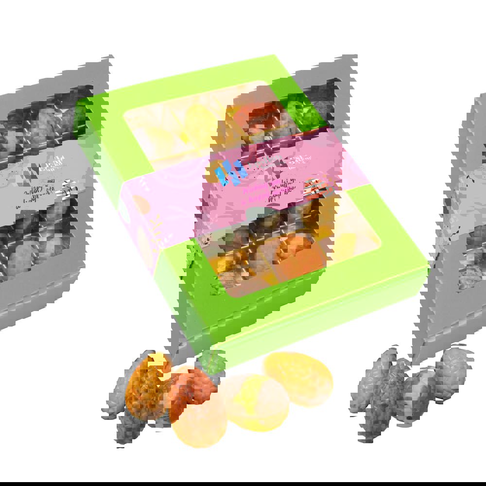 Box mit Schoko-Ostereiern