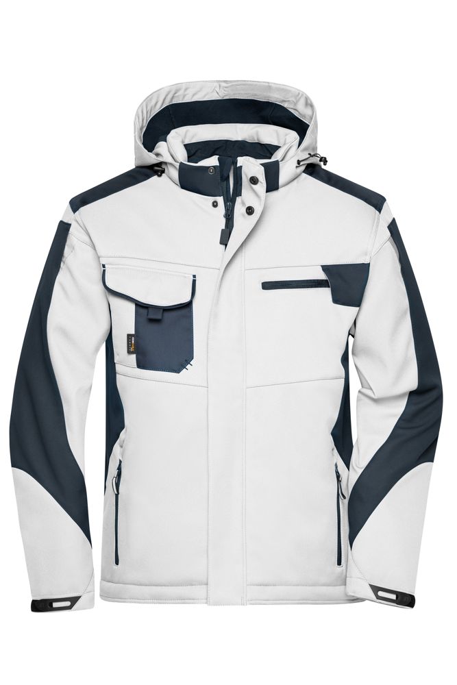 Craftsmen Softshell Jacket - STRONG - - White/carbon (ca. Pantone white
447U)