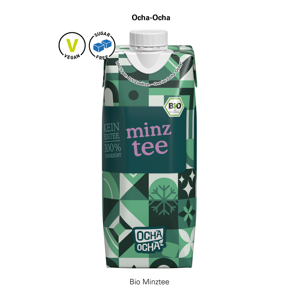 Drink Pack mit Ocha-Ocha® BIO Minztee in Werbeverpackung