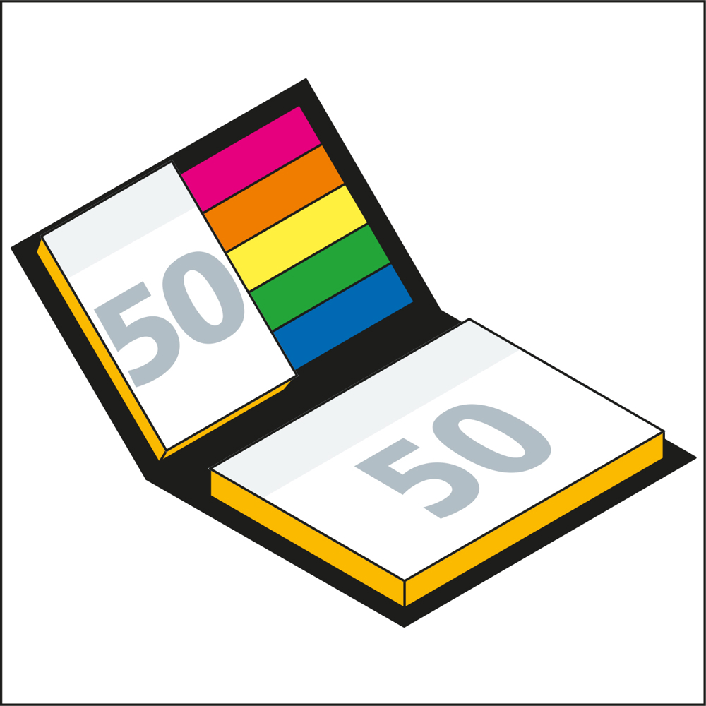 Haftnotiz-Set London, matt, schwarz