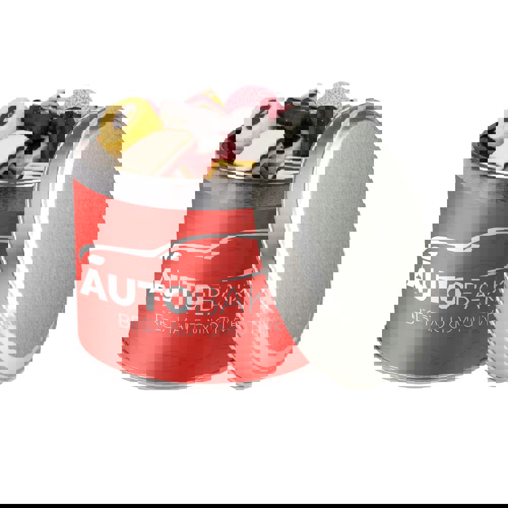 Runde Dose, 0.6 L gefüllt mit Süßigkeiten