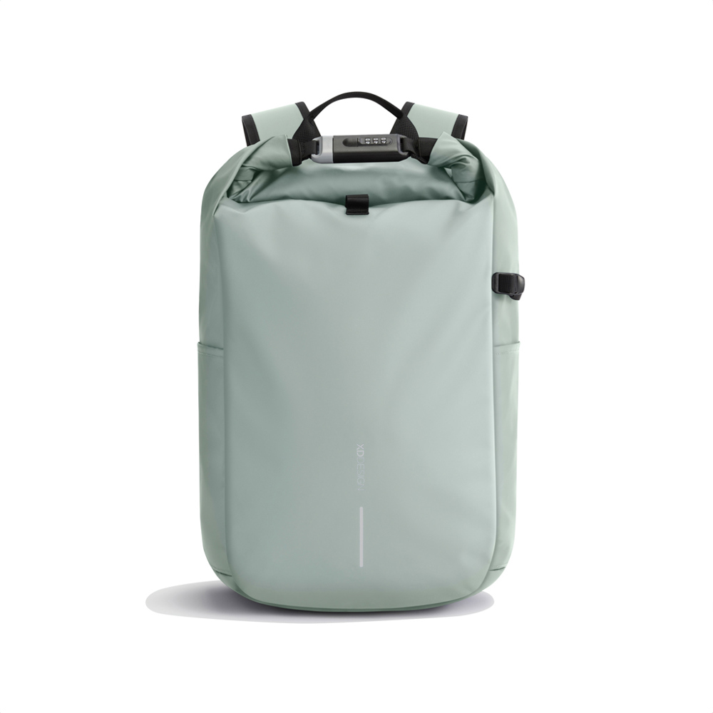 Urban wasserabweisender Anti-Diebstahl Rucksack - Iceberg green, schwarz (± PMS 15-5205 TCX/ ± PMS Black)