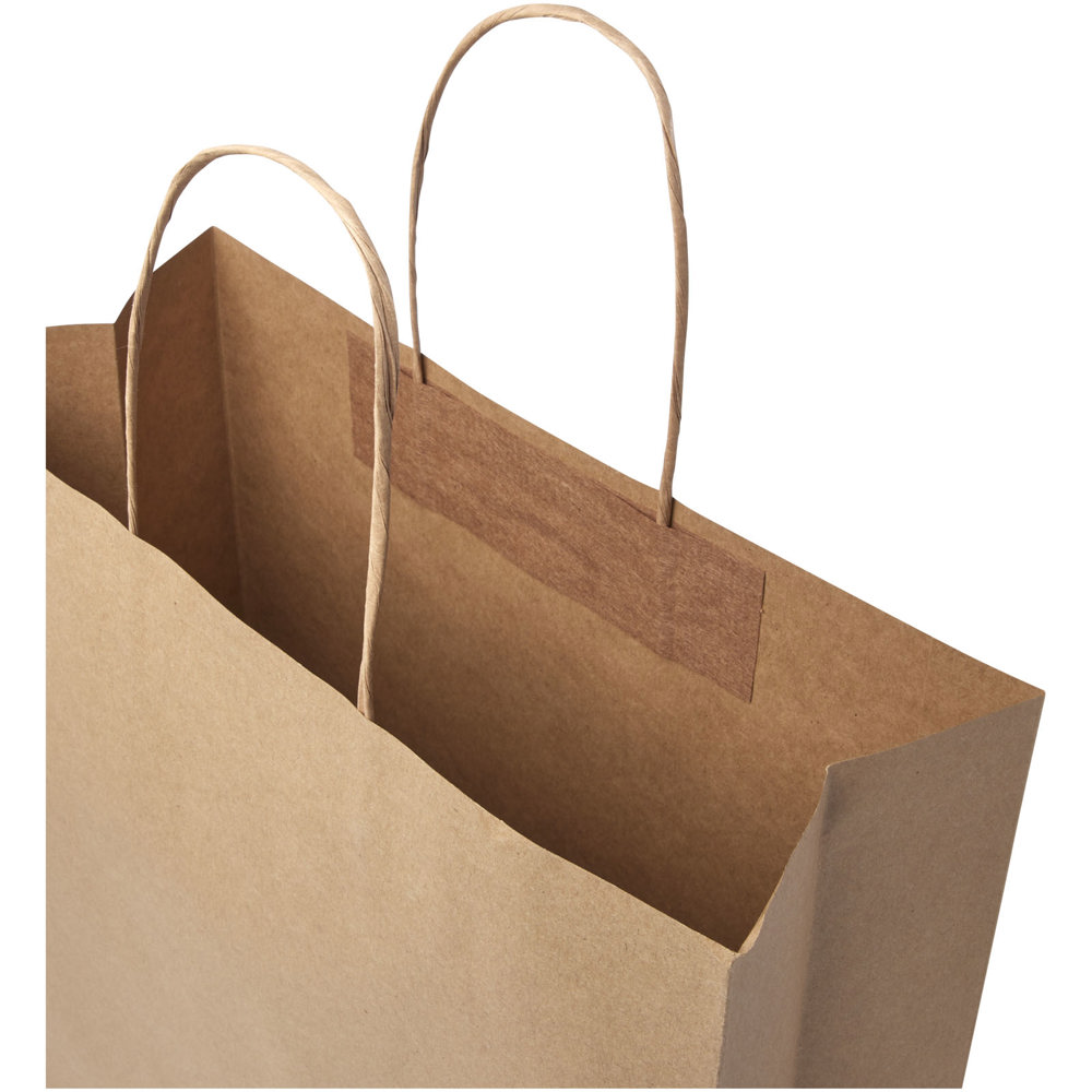 Kraftpapiertasche 120 g/m² mit gedrehten Griffen – 31 × 12 × 41 cm