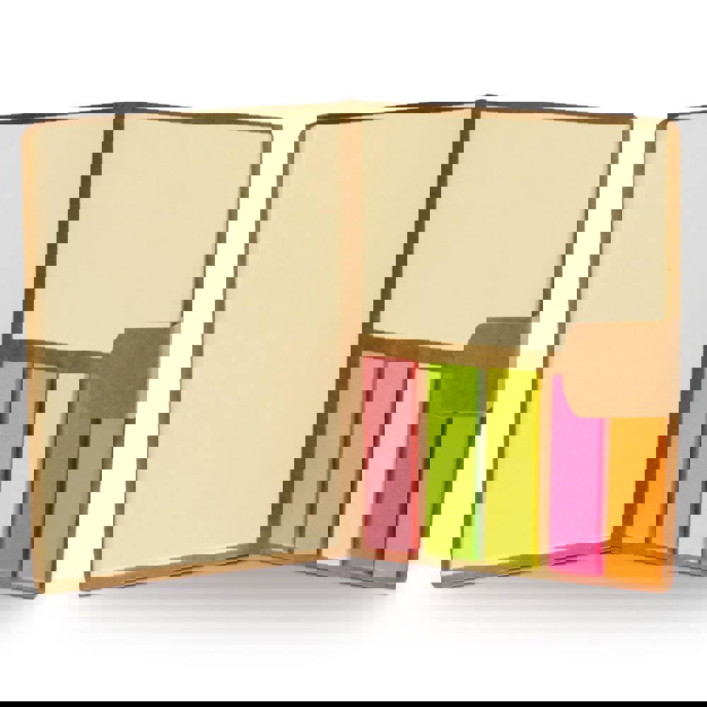 Notizbuch mit Haftnotizen - Braun