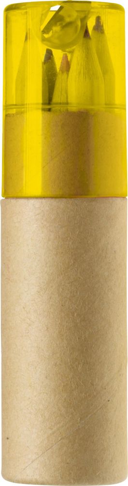 Buntstifte-Set , 6-tlg. Libbie - gelb