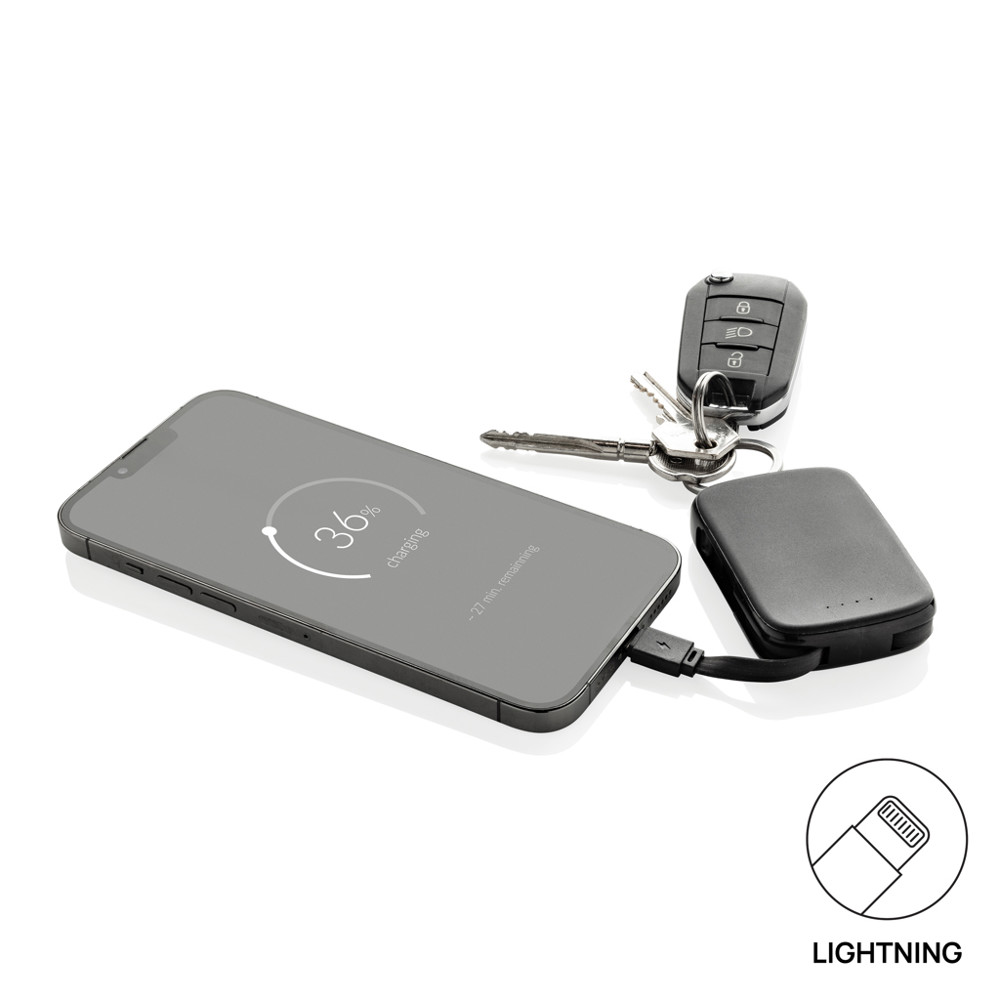 Nexo RCS Key-Chain-Powerbank 2.000mAh mit integr. Kabeln