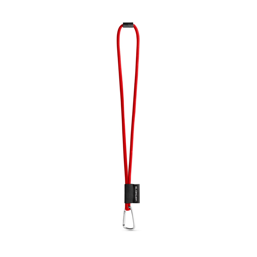 75089. SET Lanyard Tube Long (Ø 7 mm) mit 55 mm D-förmigem Karabiner und Ø 7 mm Sicherheitsverschluss - 302 - Rot