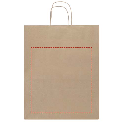 Kraft 80–90 g/m² Papiertasche mit Kordelgriffen – 32 × 17 × 39 cm