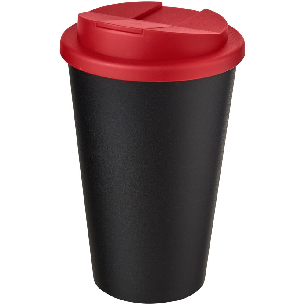 Americano® 350 ml Isolierbecher mit auslaufsicherem Schraubverschluss - schwarz, rot