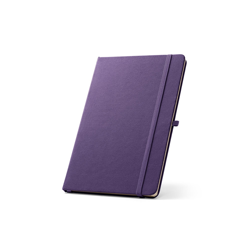 ANNE. A5 Notizbuch aus recyceltem Polyester (100% rPET) mit linierten Seiten - Violett