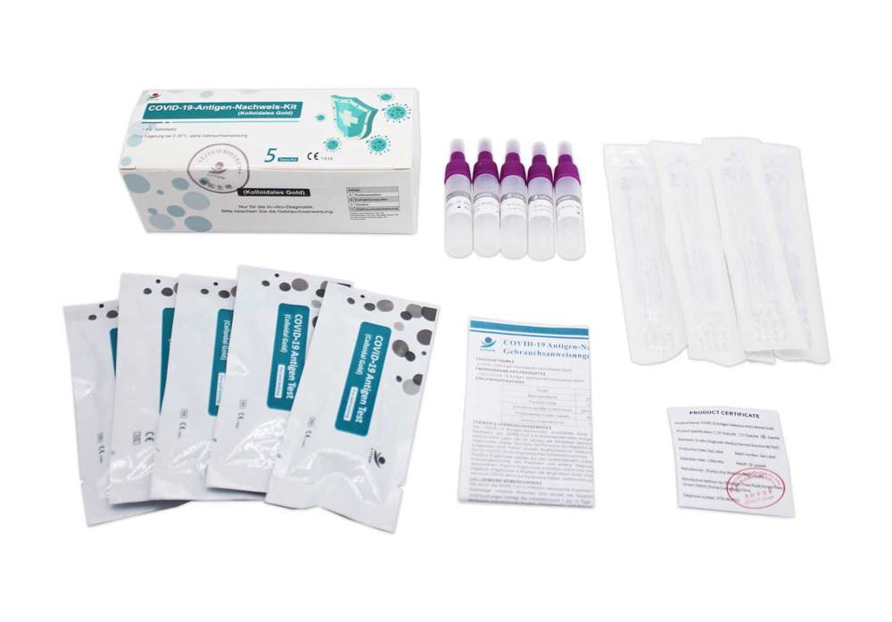 5er Pack SARS-CoV-2 - Antigen-Rapid-Schnelltest BfARM gelistet CE Test , Preis pro Stück