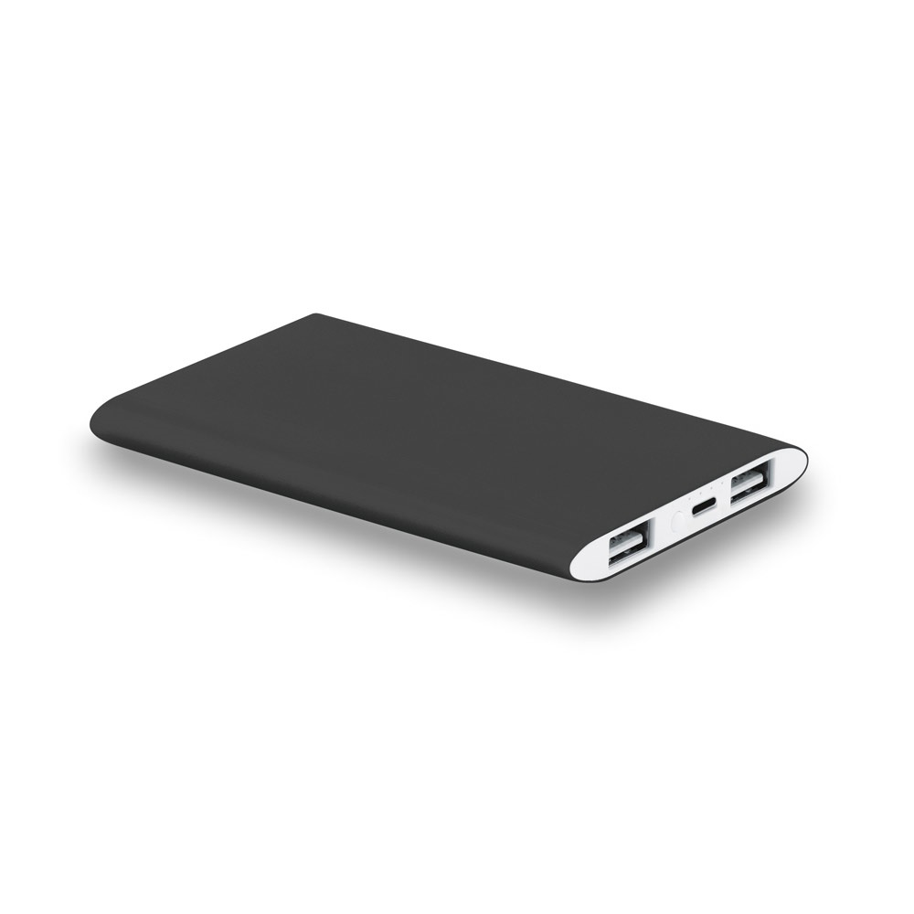 NOBEL. Powerbank 7'200 mAh aus Recyceltes Aluminium (100 % rAL) - schwarz