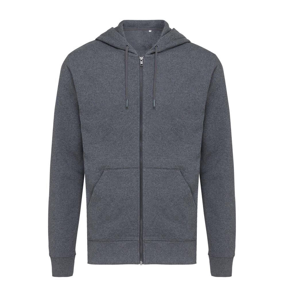 IQONIQ Abisko Zip-Kapuzenpullover aus recycelter Baumwolle - heather anthracite (± PMS heather anthracite)