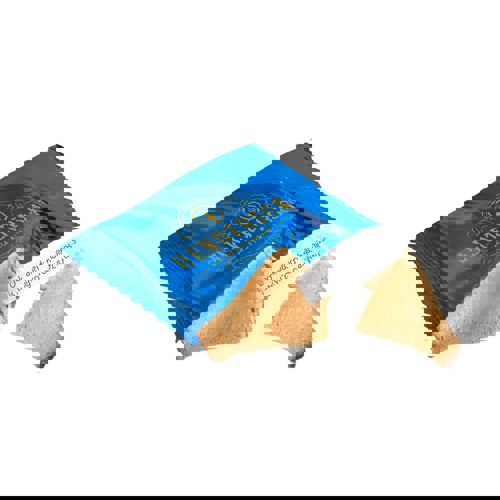 Glückskeks in bedruckter Folie - Blau