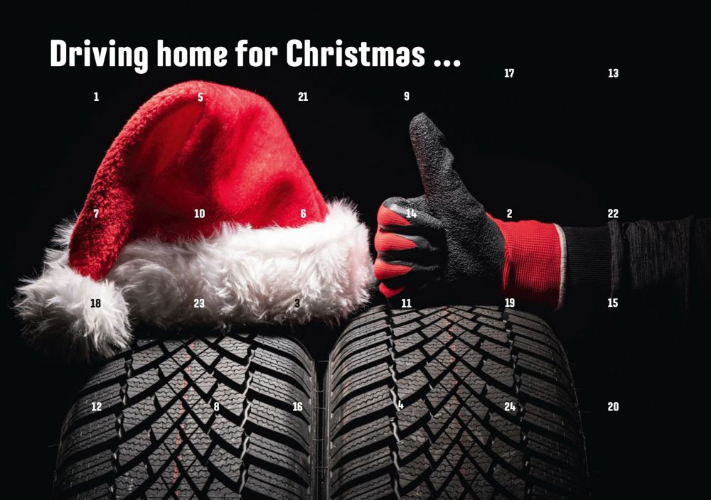 reinpapier® A5-Adventskalender STANDARDMOTIV, Driving home of Christmas - M128