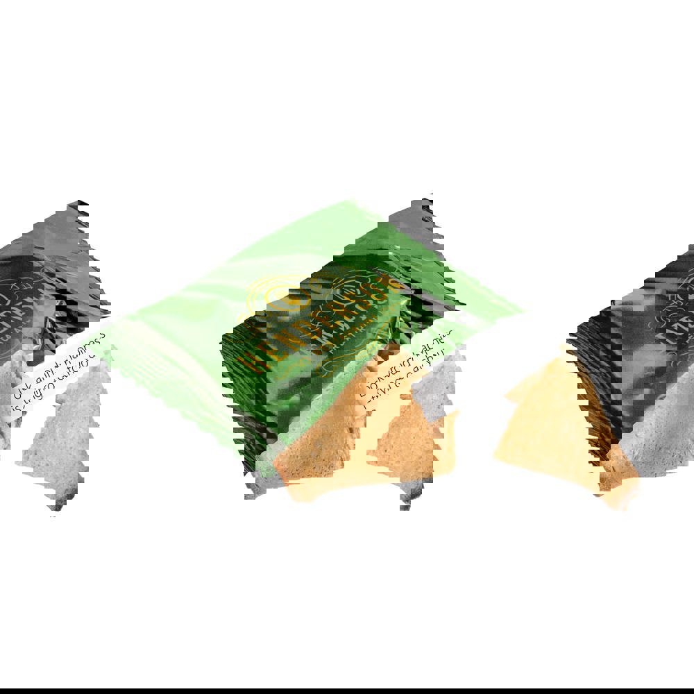 Glückskeks in bedruckter Folie - Grün