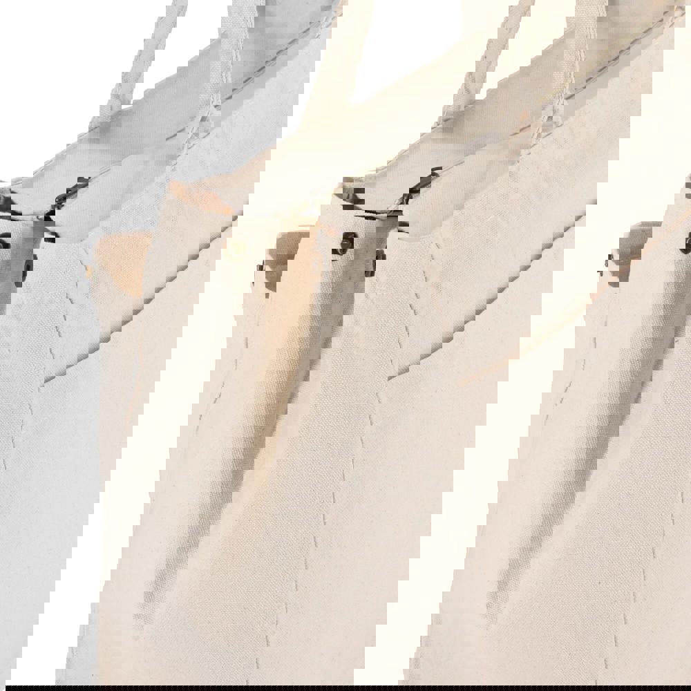 Baumwoll-Tragetasche mit Reißverschluss OEKO-TEX® 39 x 24 x 34cm 320g/m²