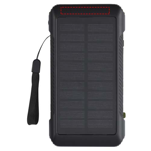Soldy 10.000 mAh Solardynamo-Powerbank aus recyceltem GRS Kunststoff 