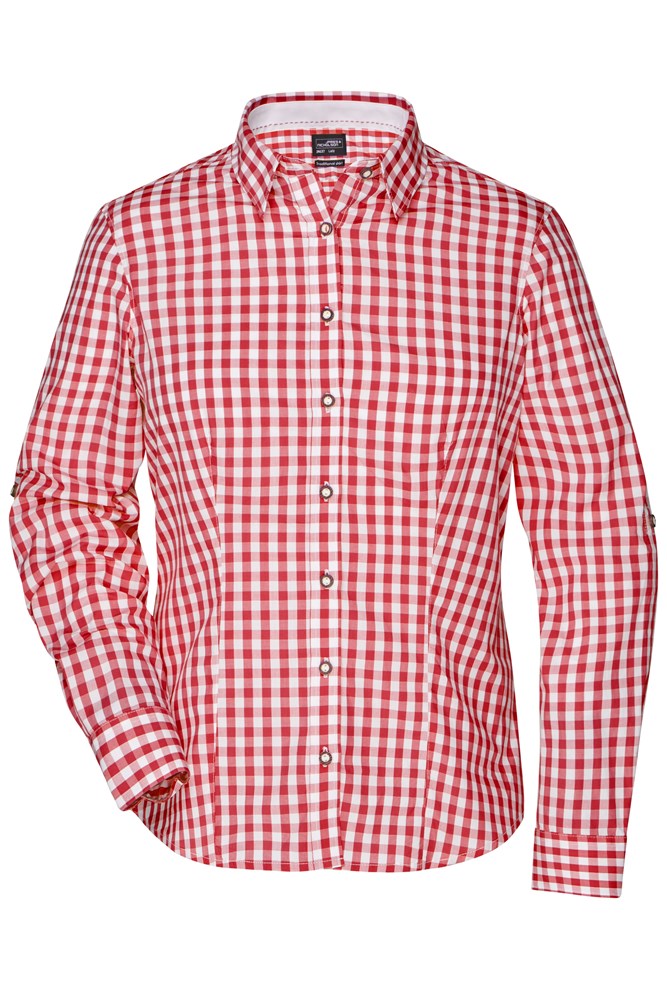 Ladies' Traditional Shirt - Red/white (ca. Pantone 186C
white)