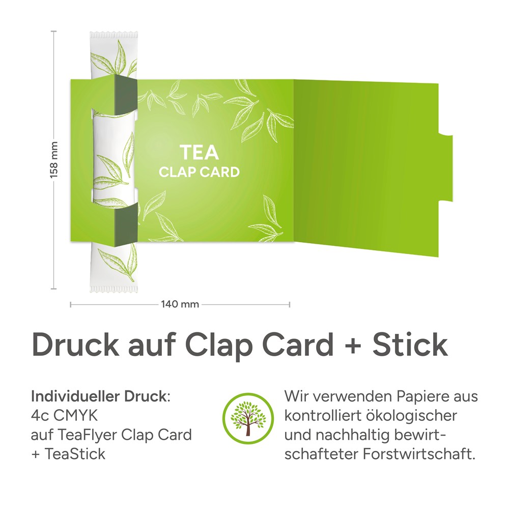 ClapCard inkl. 1 TeaStick "Individ. Design"