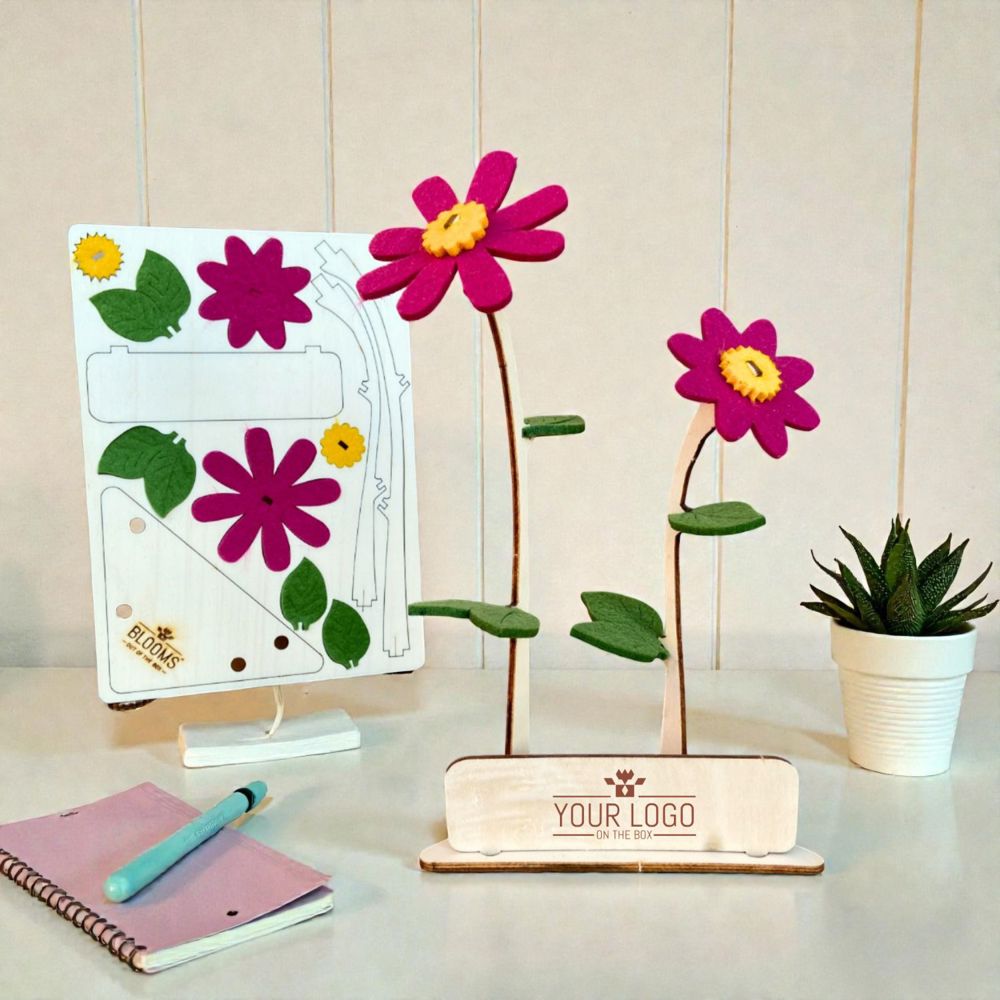 Happy Blooms - Duo 'Your logo' -cerise