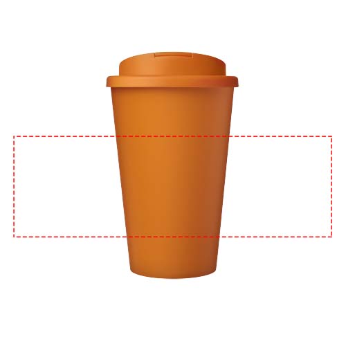 Americano® Eco 350 ml recycelter Becher mit auslaufsicherem Deckel