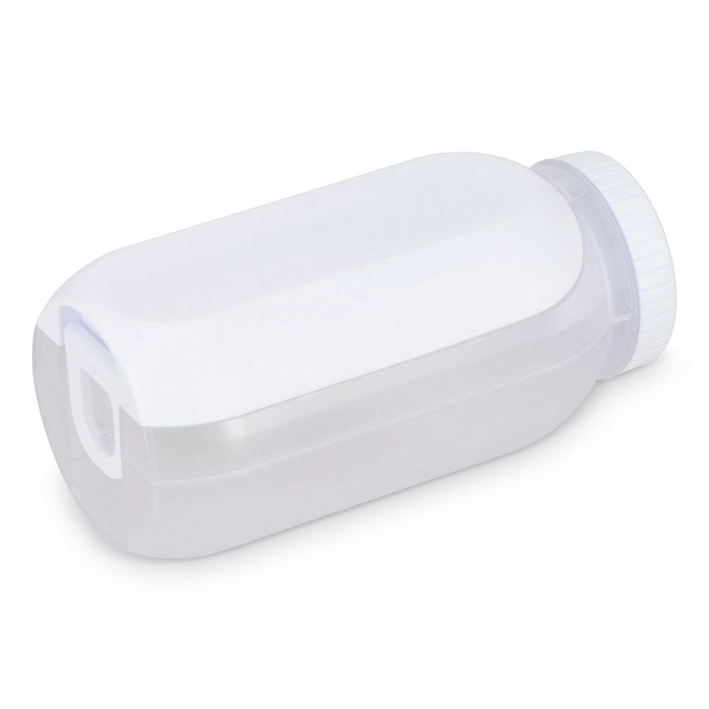 All-in-One-Lunchbox mit Soßenfach und Löffel-Gabel - weiss