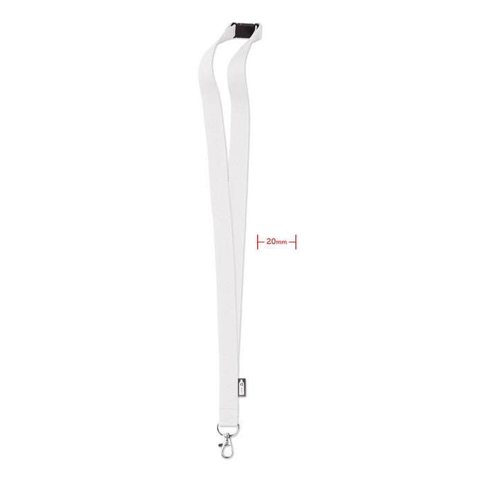 LANY RPET - Lanyard RPET 20mm - Weiß