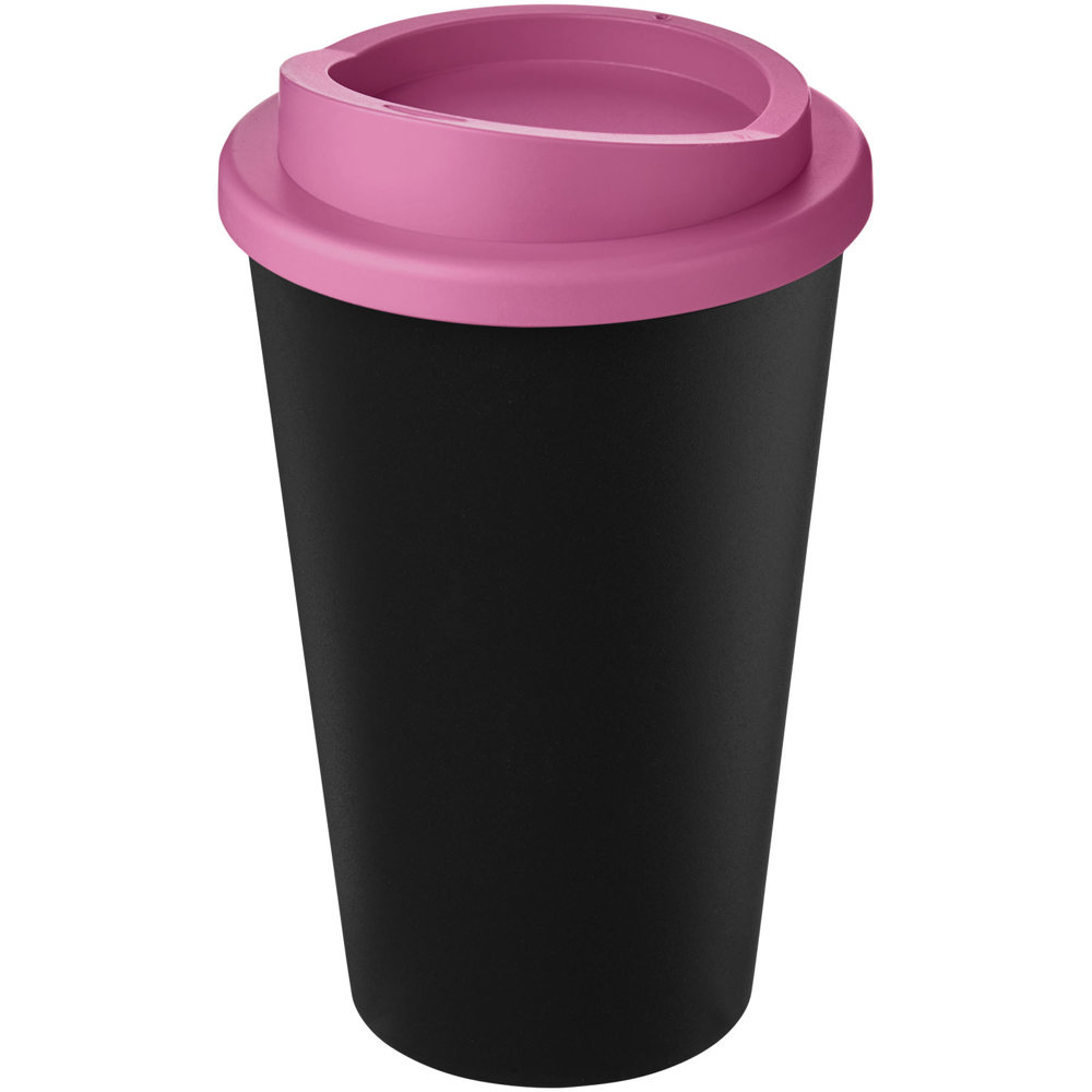 Americano® Eco 350 ml recycelter Becher - schwarz, rosa