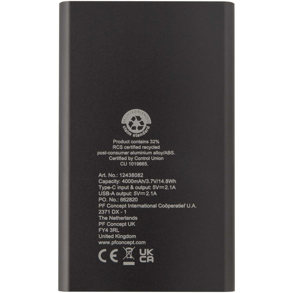Pep 4000 mAh Type-C Powerbank aus recyceltem Aluminium 