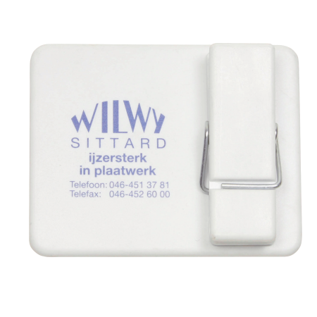 Wandplatte + Klammer - weiss/weiss