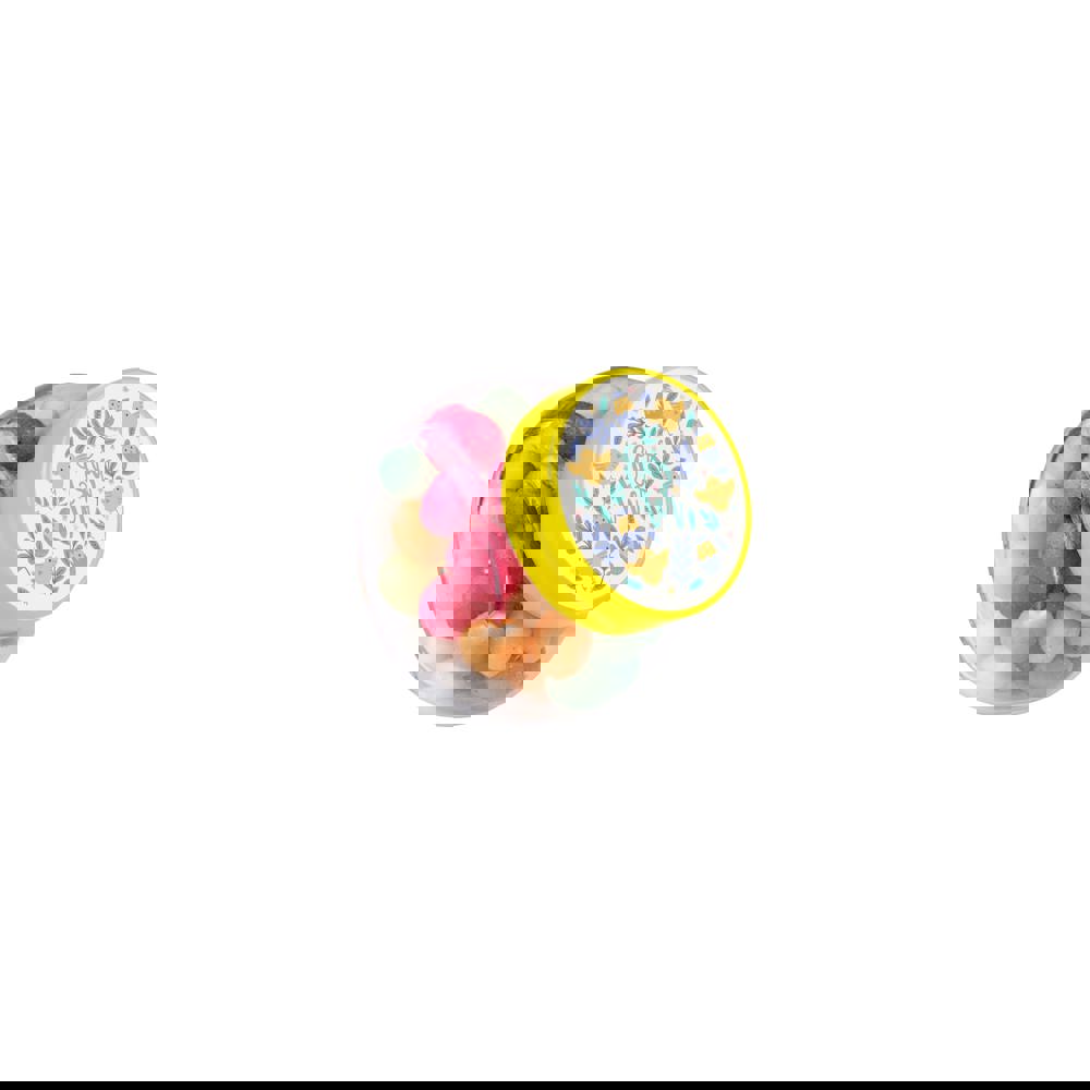 Mikro Glas 50 ml gefüllt mit Süßigkeiten - Transparant/gelb