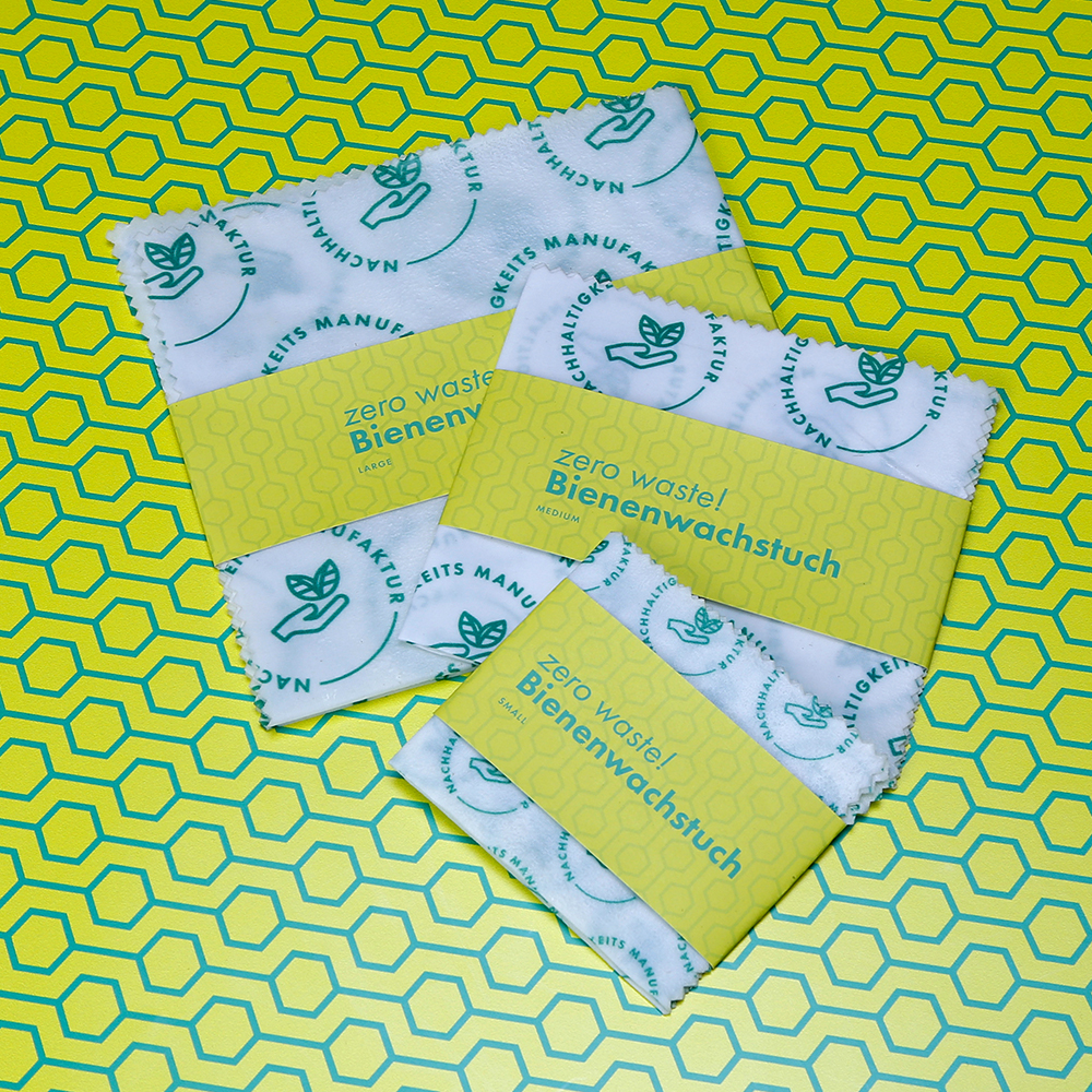 Bienenwachstuch – Wabi mit Banderole L
