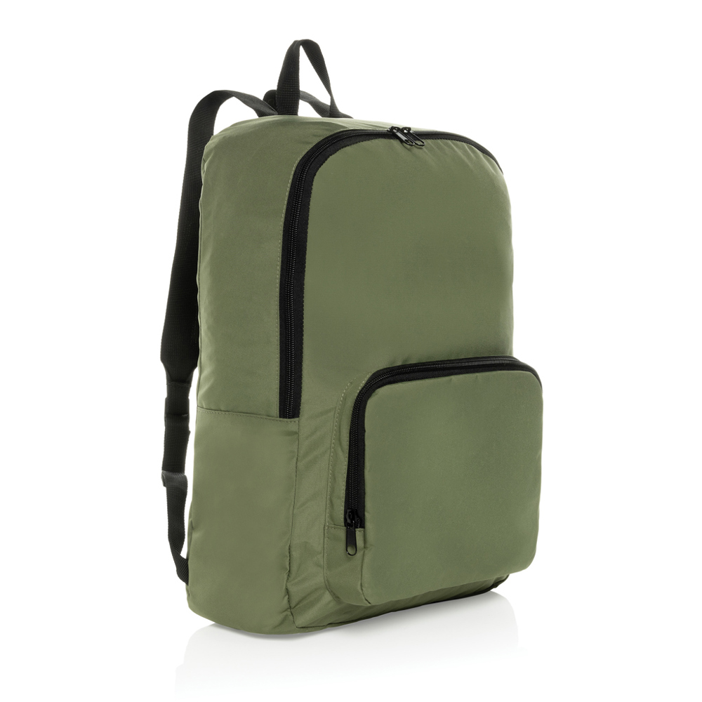 Dillon AWARE™ RPET faltbarer klassischer Rucksack - grün (± PMS 18-0529 TCX)