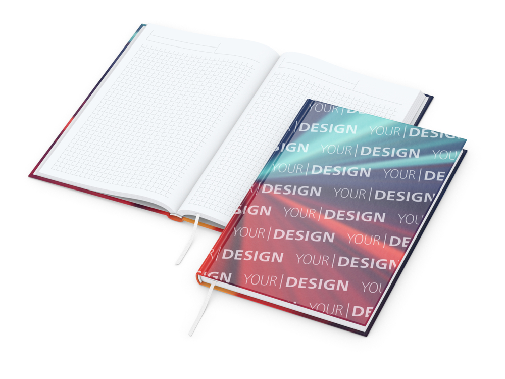 Notizbuch Note-Book, A5, Winkelkaro, glänzend